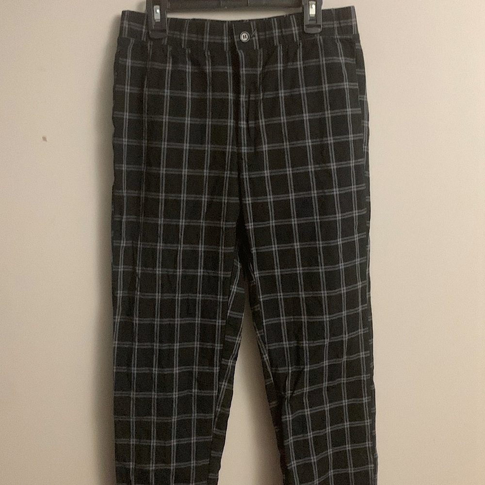 Black Plaid Pants